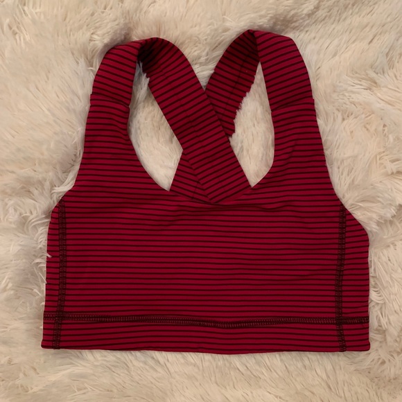 lululemon athletica Other - Lululemon All Sports Bra Striped Bumble Berry Sz 4